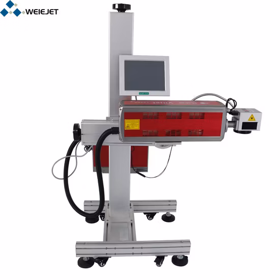Qbcode C-Series CO2 Laser Marking Machine 30W on-Line Flying Marking/Engraving and Cutting Machine Printer for Wood/Food/Water/Metal with CE